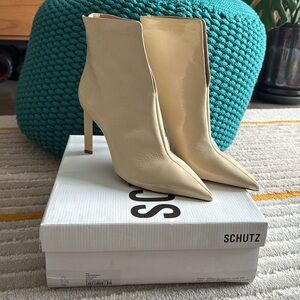 Brand New with Box Schutz Viha Patent Leather Bootie size 11